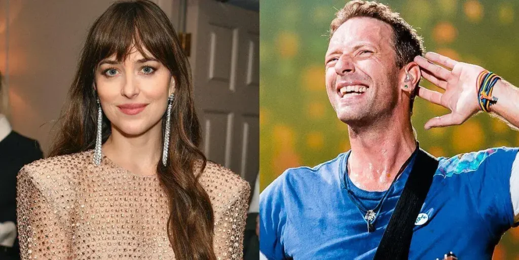 Chris Martin and Dakota Johnson